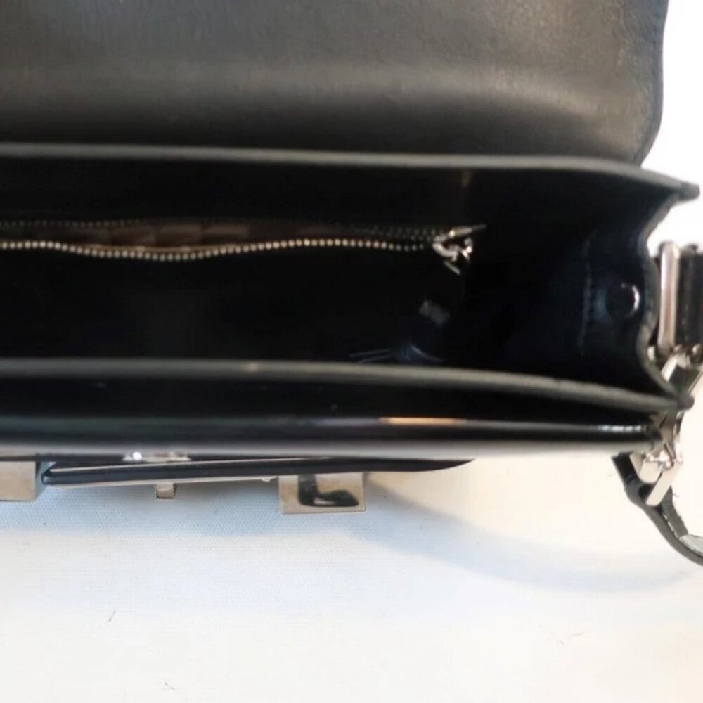 Authentic Proenza Schouler PS11 Black Holographic Patent Leather Shoulder Bag - Picture 12 of 16